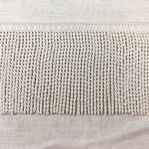 White Linen Bullion Fringe Trim 9" Width BUF-9-C/1 Upholstery / Drapery / Luxury Interior Design / Home goods & furnishing / Sold Per Yard