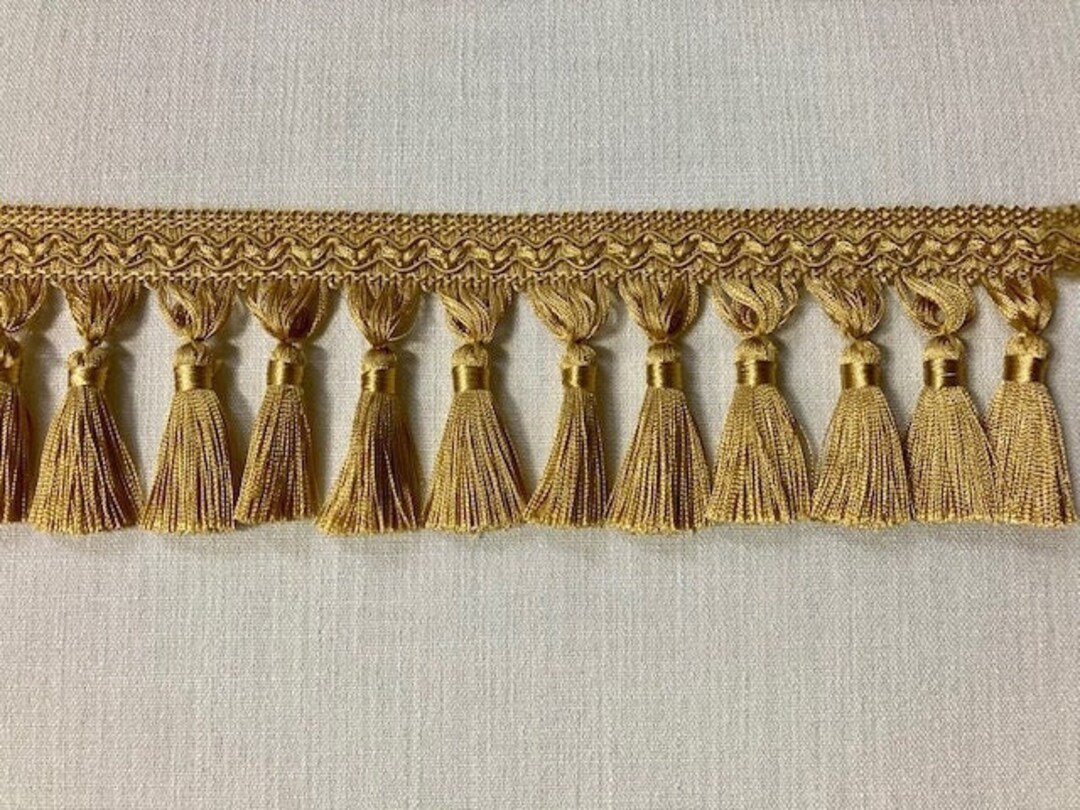 3.5 Gold Tassel Fringe Trim TF5/12 Upholstery / Drapery / Interior