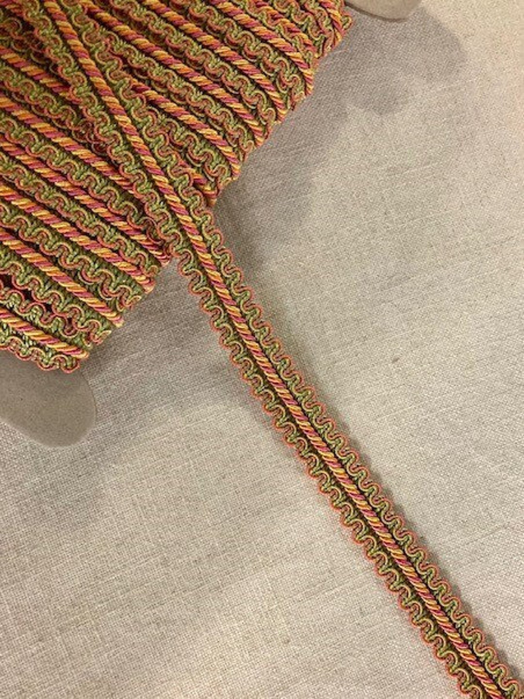 1 Gimp Twisted Header Braid Pink, Green & Orange HB-7/20-14 Interior ...