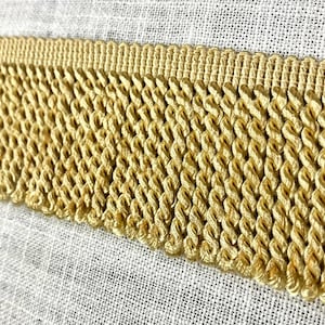 Champagne Bullion Fringe Trim 2.25&quot; Width BUF-1/53 Upholstery / Drapery / Interior Design / Home Furnishing