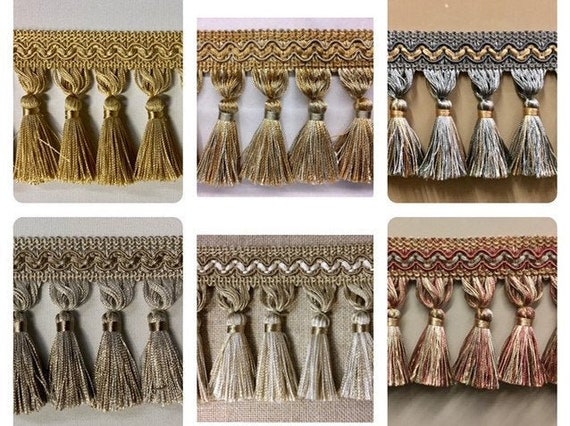 French Tassel Fringe Trim 3.5 TF-5 Collage Drapery / Upholstery / Home  Furnishing / Interior Design 