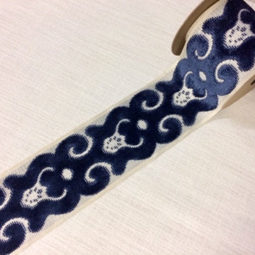 3.5 Woven Velvet Embroidery Trim Tape H-1108 Collection - Etsy