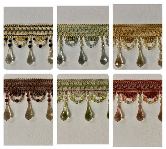 3.5 Tassel Fringe Trim by The Yard (Antique Gold) TF-5/12