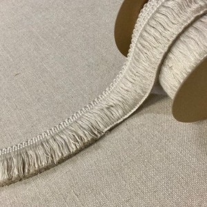 1.75" Natural 100% Cotton High Quality Extra Thick Brush Fringe Trim BRF-2/2 Upholstery / Drapery / Pillows/ Interior Design / Embelishment