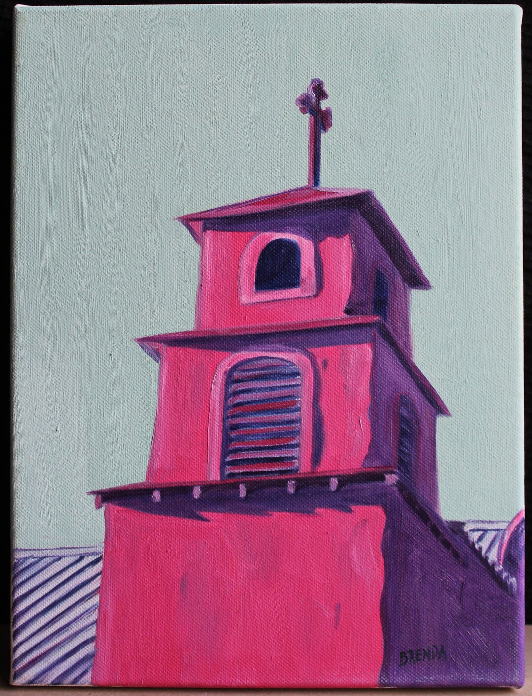 San Antonio Mission Church Original Oil Painting Etsy