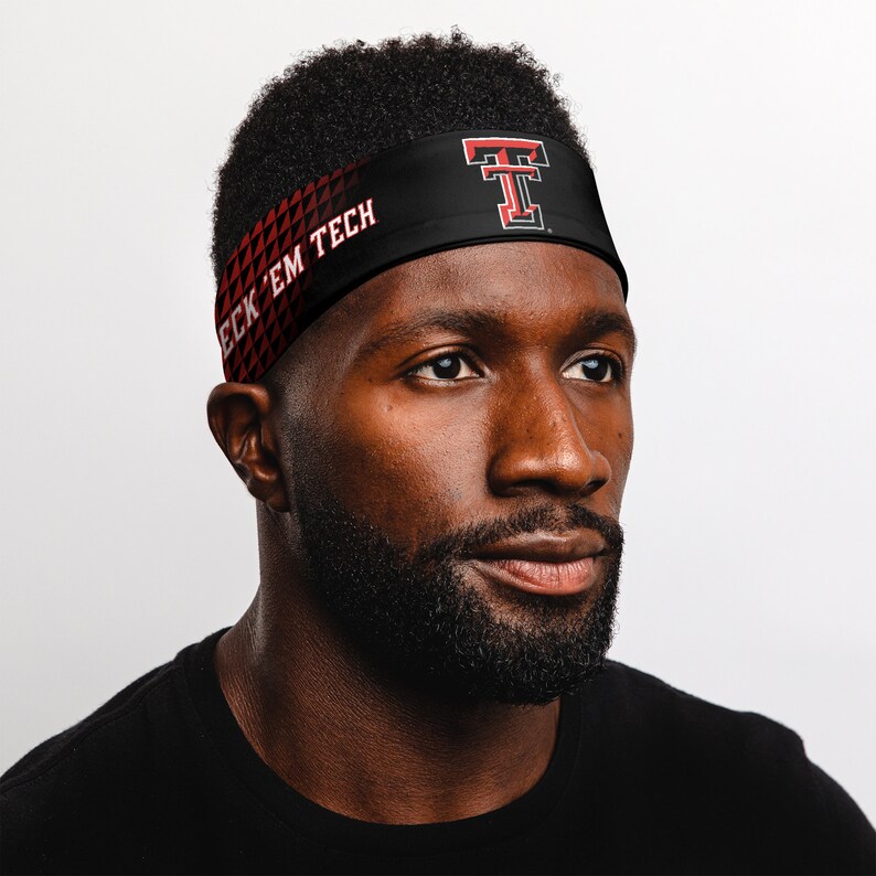 Football Baseball Texas Tech University 2.25 Reversible Headband - College Basketball and Game Day Texas Tech Red Raiders