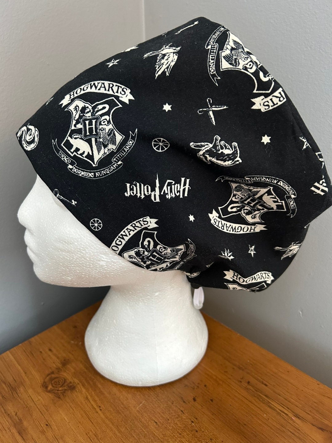 Harry Potter Print Scrub or Chemo Hat Etsy