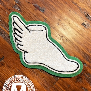 7&quot; Chenille Varsity Letterman Patch / Track Winged Foot Patch / In-Stock / Ready to Ship / MADE in USA