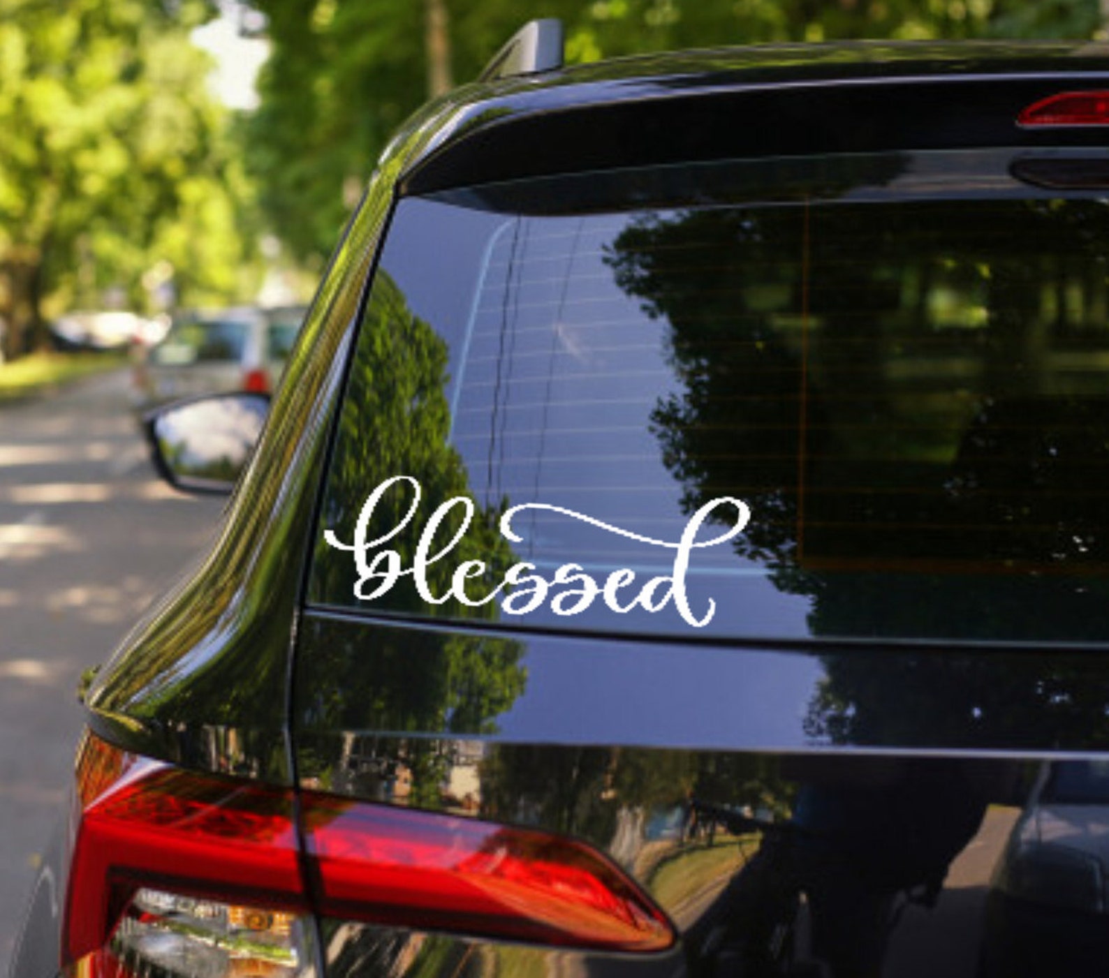 DIGITAL blessed SVG file vinyl mirror car decal sticker | Etsy