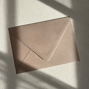Enveloppes couleur cachemire A7 Enveloppes neutres Enveloppes vierges beiges Enveloppe d'invitation naturelle Enveloppes de mariage de luxe Enveloppe marron A7