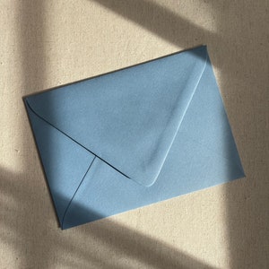 Nouvelles enveloppes bleues, Enveloppe bleue, Enveloppes vierges, Enveloppe bleue pour faire-part, Nouvelles enveloppes de mariage bleu doux, Enveloppe A7