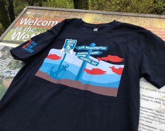 Save Our Salmon T-Shirts - Lake Washington Juanita Creek Juanita Bay Shirts from Mural Design