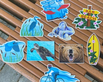 Variety Pack of Stickers: Choose 5 Stickers or Magnets