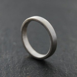 Ring | Silver Band | Brushed Men's or Women's Ring | Low Dome Sterling Silver Ring | Sterling Silver Ring | Simple Ring | Wedding Band