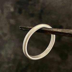 Thumb Ring | Silver Band | Brushed Men's or Women's Ring | Low Dome Sterling Silver Ring | Sterling Silver Ring | Simple Ring | US 12/UK X.5