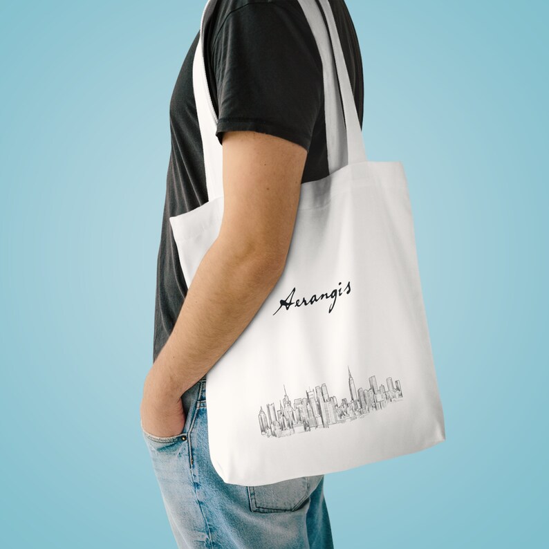 City Skyline Everyday Cotton Tote image 4