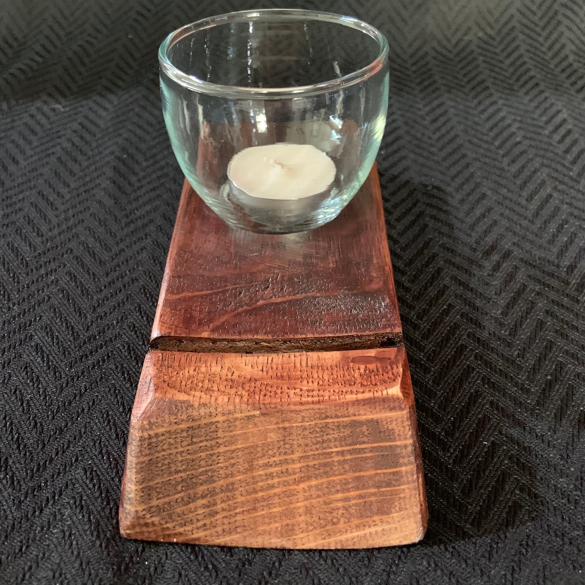 Wine Barrel Stave Candle Holder Etsy