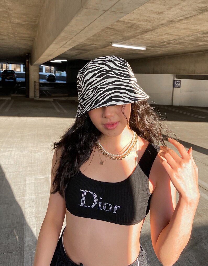Y2K Culture Zebra Print Bucket Hat