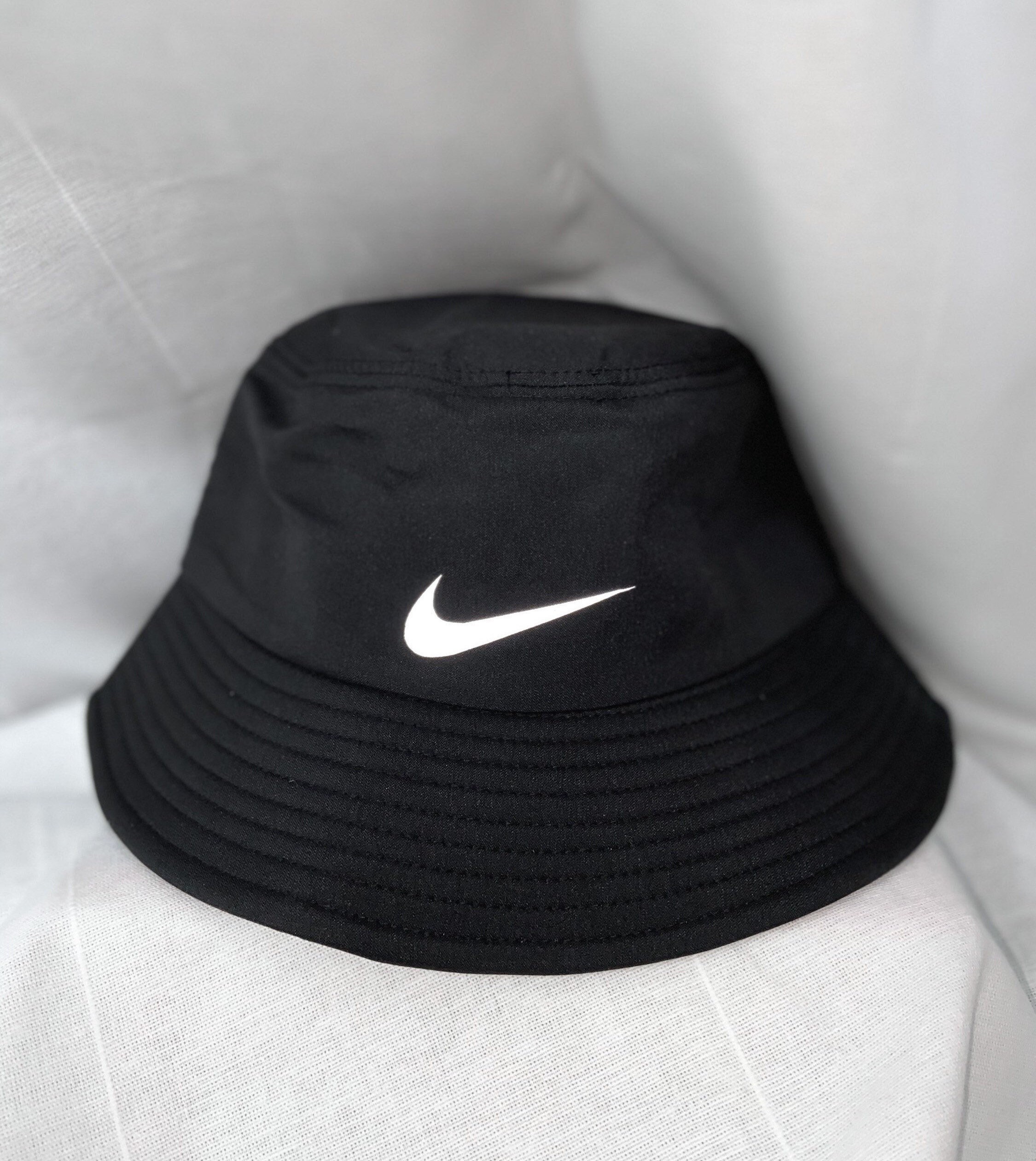 Black Nike Logo Bucket Hat Inspired Trendy Streetwear | Etsy