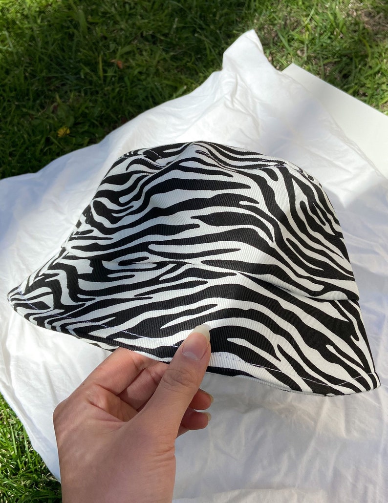 Y2K Culture Zebra Print Bucket Hat