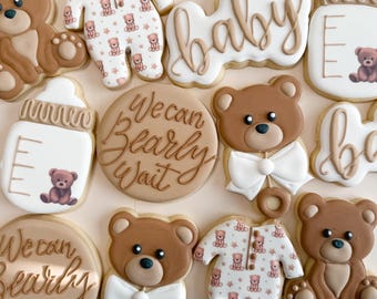 We Can Bearly Wait Cookies Bear baby Shower
