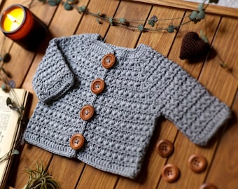 Pdf Crochet Gilet Bebe Et Enfant En Coton Patron En Francais Etsy