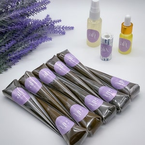 10 Henna Cone Bundle | Rich Red Henna Stain | Fresh, Natural & Made To Order | Henna Tattoo | Mehndi | Henna Cones + Aftercare
