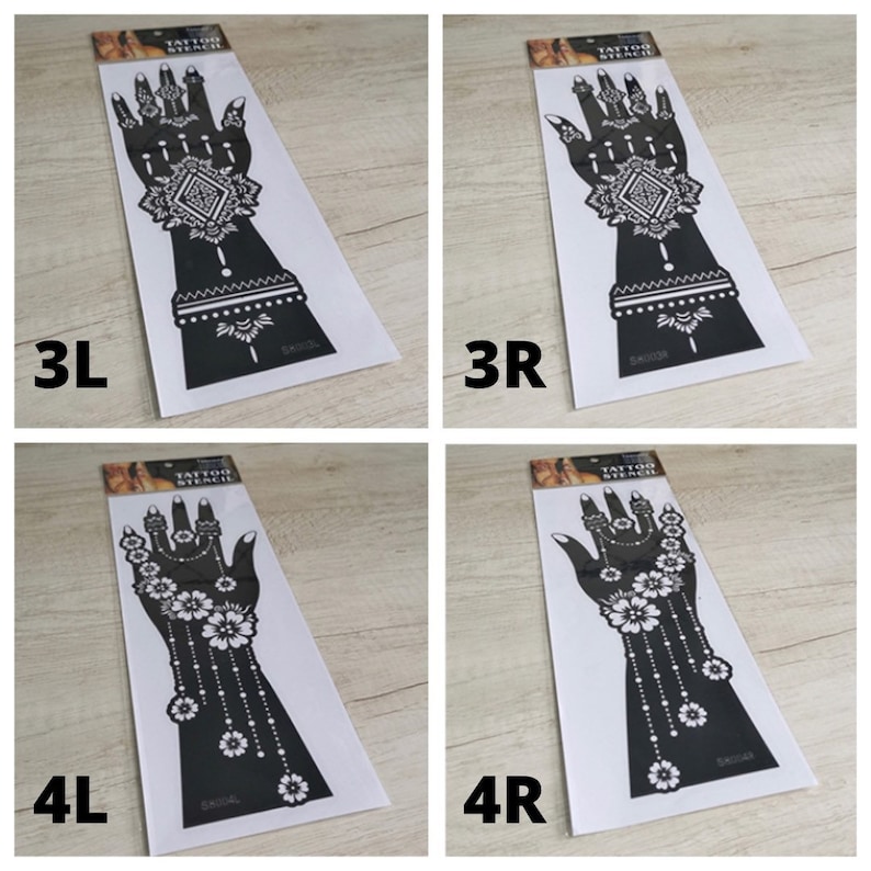 Henna Stencils Tattoo Stencil Temporary Tattoo Sticker Etsy
