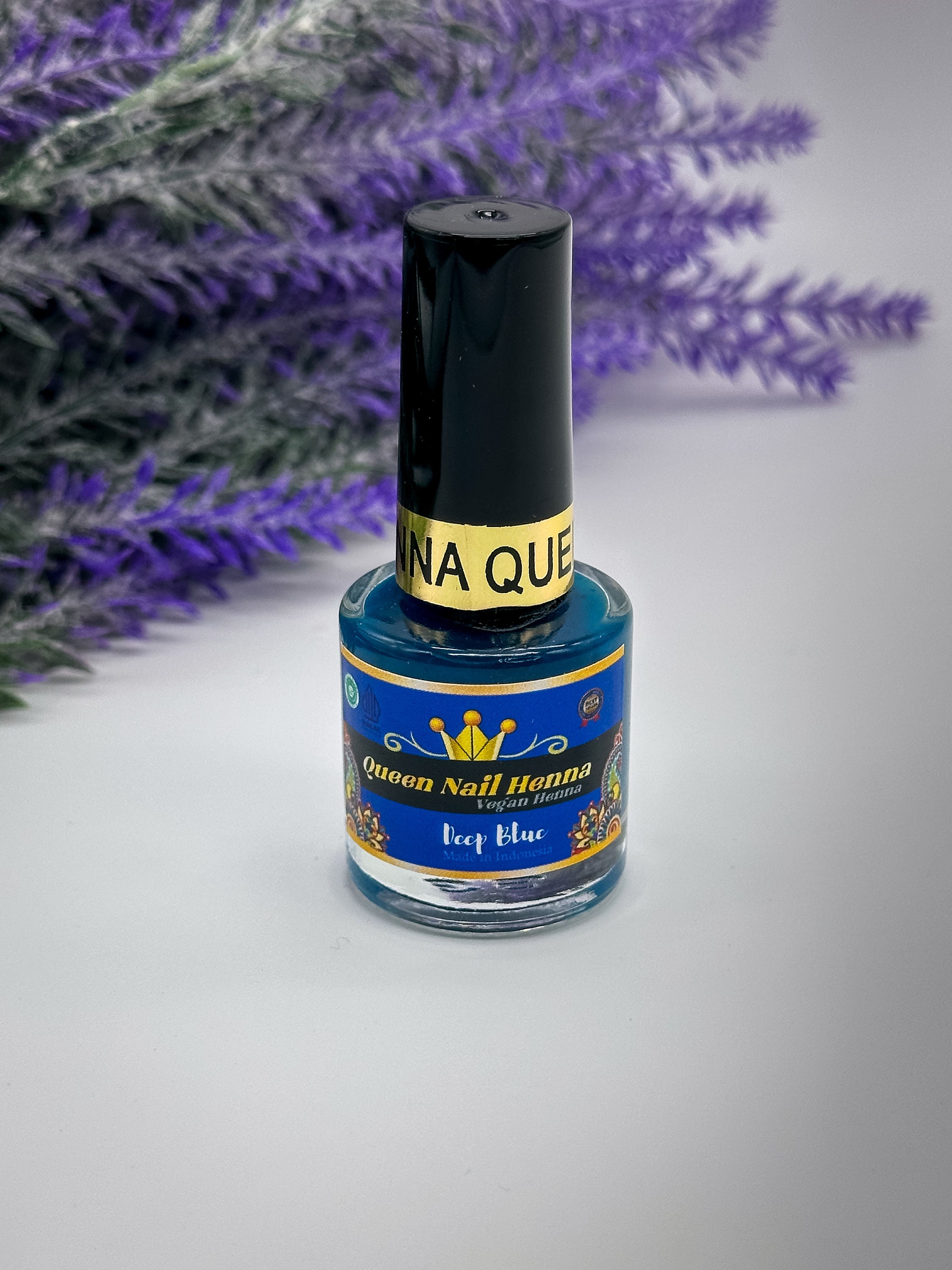 Queen Nail Henna | Deep Blue | Water Permeable Nail Stain | Henna