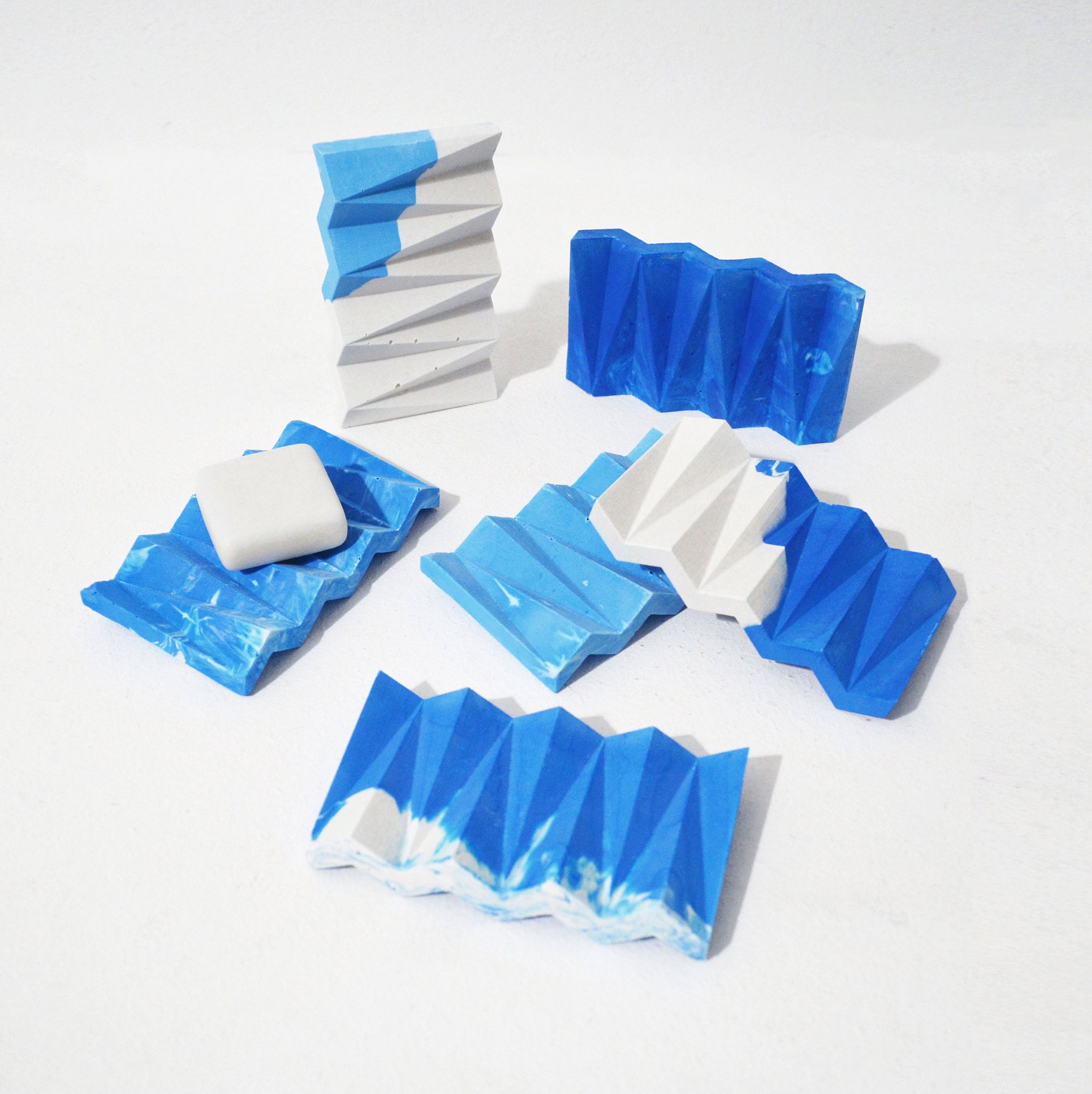 Porte Savon en Résine/Jesmonite | Bleu