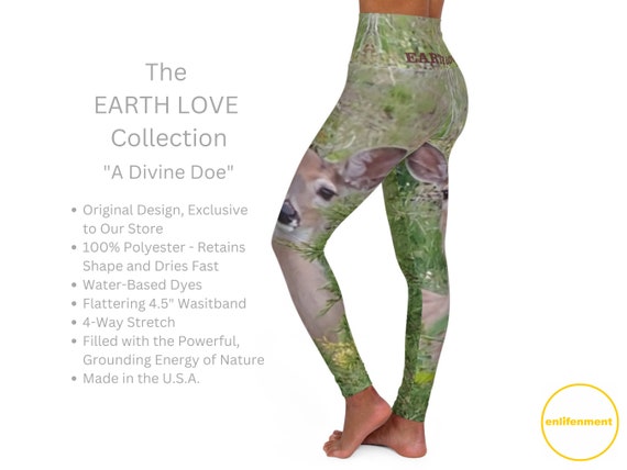 Women's Deer High-waisted Yoga Leggings Colorful 