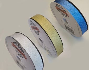 7/8 Diamond Dust 100 yard rolls - Homecoming Mum Ribbon - Assorted Colors