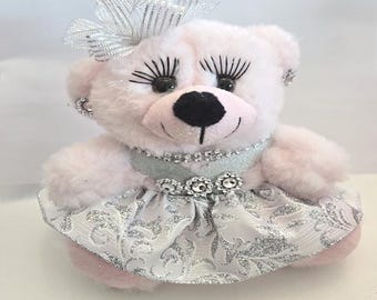 Baby Pink Homecoming Mum Bear – Dressed