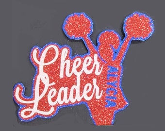 Cheer Decal with Custom Name 6" - Assorted Colors