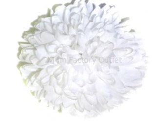 Homecoming Mum 6.5&quot; Flower - 22 Layers - White - MFO