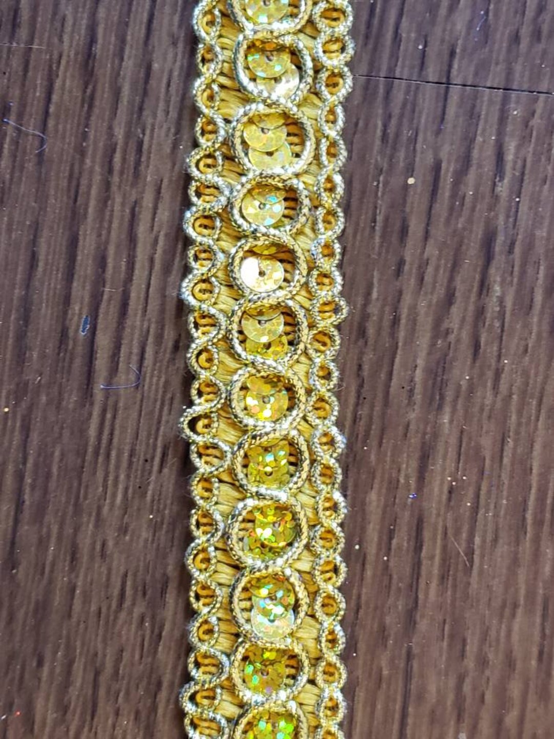 Gold Sequin Trim by the Yard Etsy