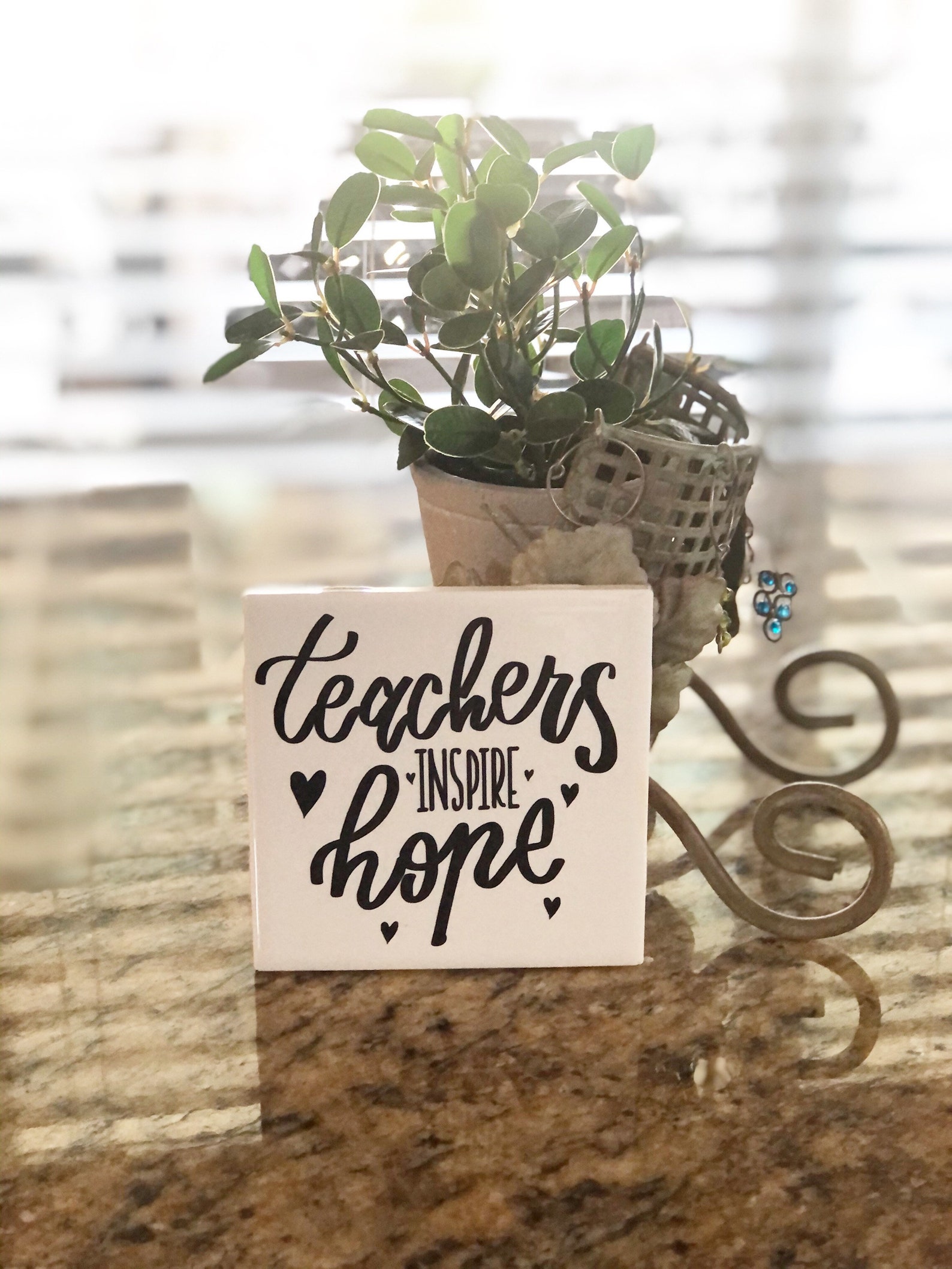 Ceramic Tile Coaster for Teachersteacher gifts teacher Etsy