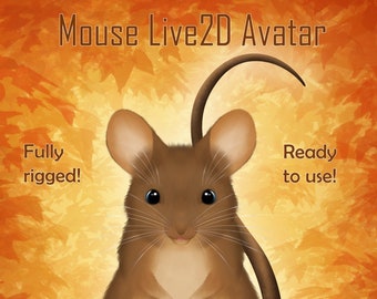 Avatar de ratón Live2d/Vtube: totalmente equipado