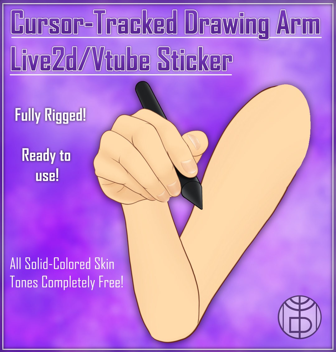 Cursor-tracked Drawing Arm Live2d/vtube Sticker - Fully Rigged! - Etsy