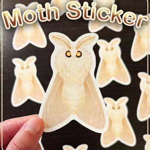 Leuke sticker nachtvlinder | 3" x 2,2" | Waterdicht vinyl, weerbestendig, uv- en krasbestendig, hoogwaardige glans