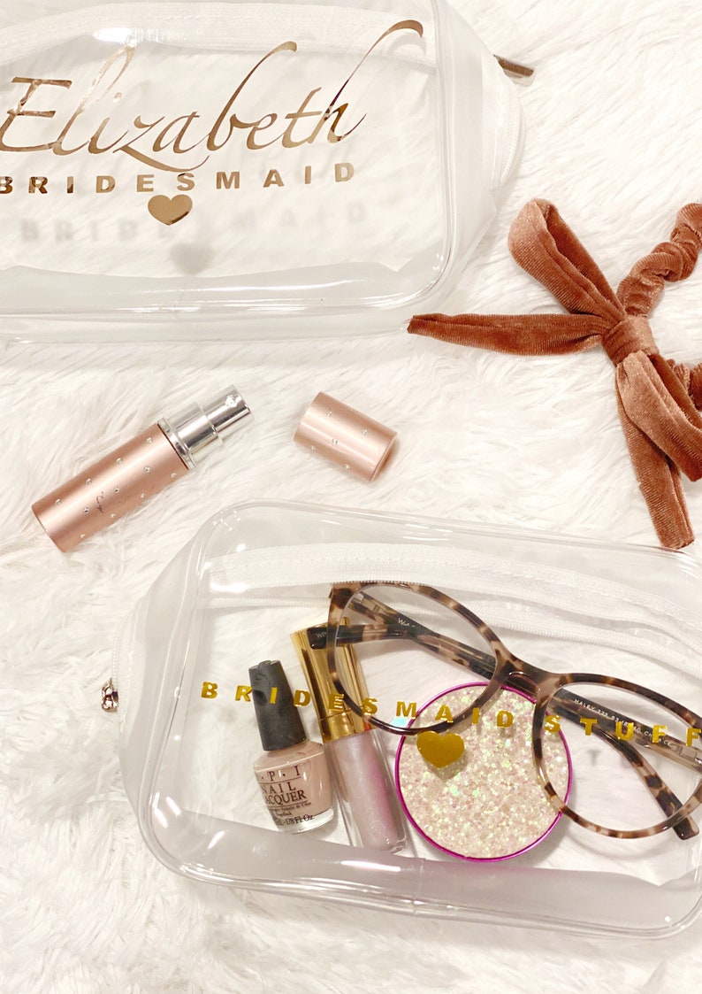 Bridesmaid Makeup Bag Bridesmaid Gift Personalized Makeup Etsy