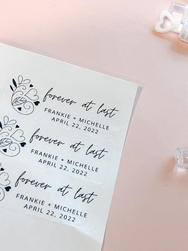 30 Personalized Bubble Labels Custom Wedding Bubble Wand Etsy
