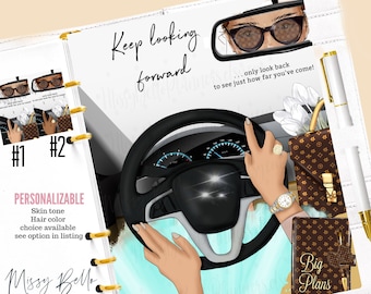 Woman Up , Go Girl Planner Dashboard Insert / Cover Set for your PM MM GM, A5, A6, Half Page, Designer Agenda, Happy Planner