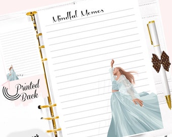 Bedrukte Mindful Daily Paper Inserts voor je planner, PM, MM, GM, A5, A6, Happy Planner, persoonlijke map, mini, halve pagina, 3 ringen, notitieboeken
