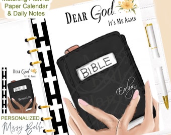 Dear God Prayer Request Dashboard Insert / Cover set For Your Planner, Personal ,Pm, Mm ,A5, Ring Binder, Erin Condren, Happy Planner