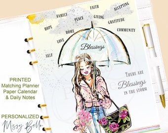 Blessings Pray Up Planner Einsatz/ Planer Cover, PM MM GM Agenda, A5 Dashboard, Personal Planner, passt Erin Condren, Happy Planners