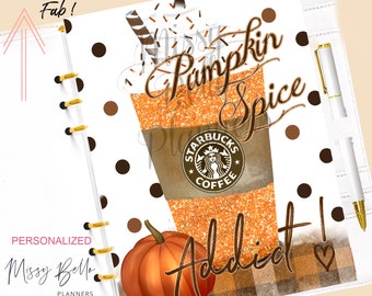 Pumpkin Spice Is Life Planner Insert Dashboard or Cover Set for your PM MM GM, A5, A6, Half Page, Designer Agenda, Happy Planner