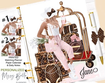 Travel in Style Planner Dashboard Insert  or Cover for Your Planner ,PM, MM, GM, A5, A6,  Happy Planner, Designer Agenda, Happy Planner