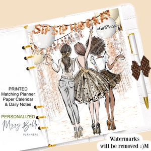 Best Friends Celebrate Life Planner Insert Dashboard, Cover set For Your Planner, Personal ,Pm, Mm ,A5, Binder, Erin Condren & Happy Planner