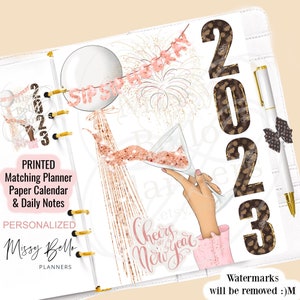 2023 Nieuwjaar Planner Insert, Dashboard of Cover set voor uw persoonlijke planner past, PM, MM, GM, A5 A6, Erin Condren &Happy Planner